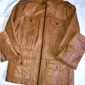 Kenneth Cole Reaction 4 pocket leather jacket.